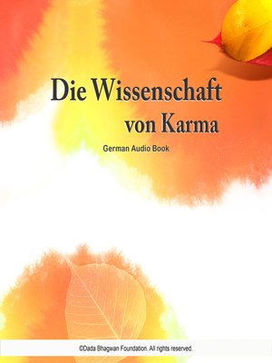 cover image of Die Wissenschaft von Karma--German Audio Book